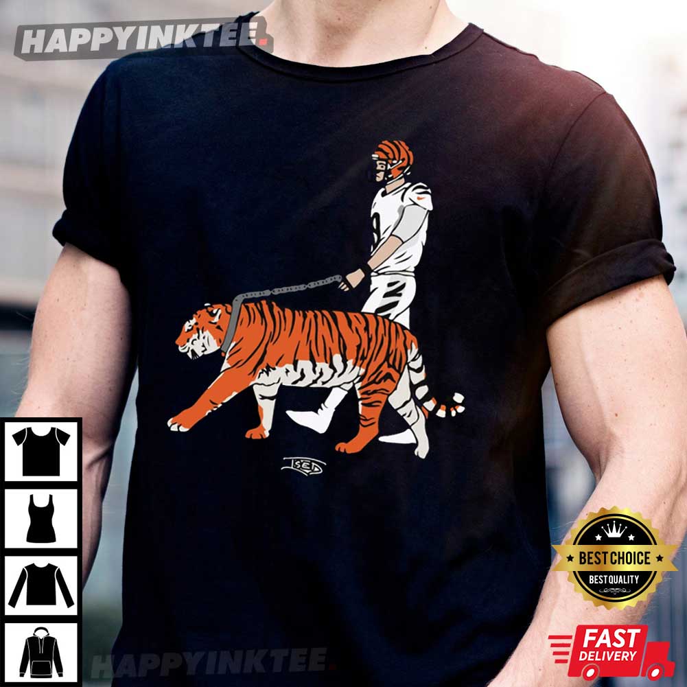 Joe Burrow Bengal Tiger Cincinnati Bengals NFL Spirit Wear T-Shirt