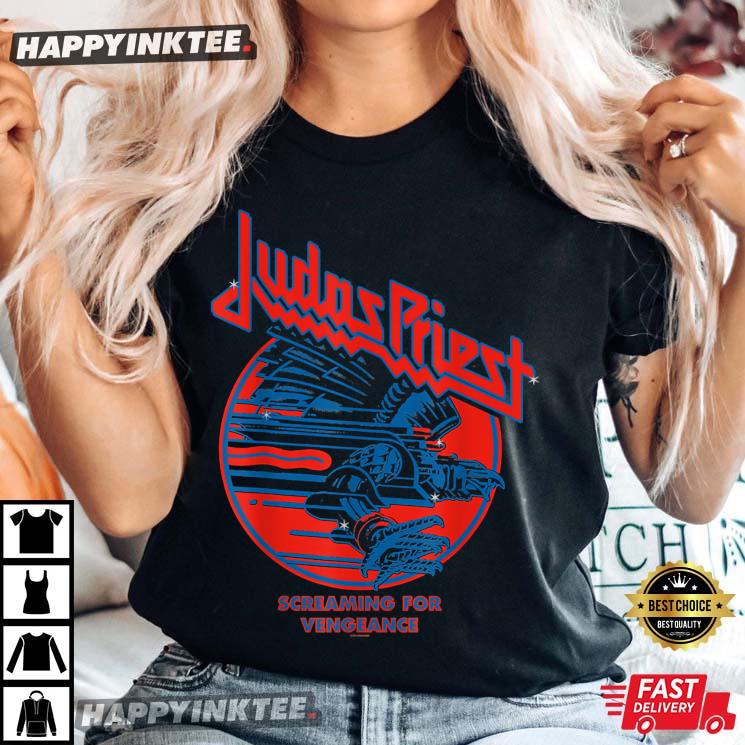 Judas Priest Screaming For Vengeance Blue Eagle T-Shirt