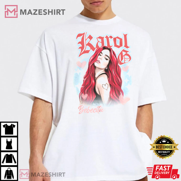 Karol G Bebecita Air Brush 90s Style Red Hair Vintage Look Best T-Shirt