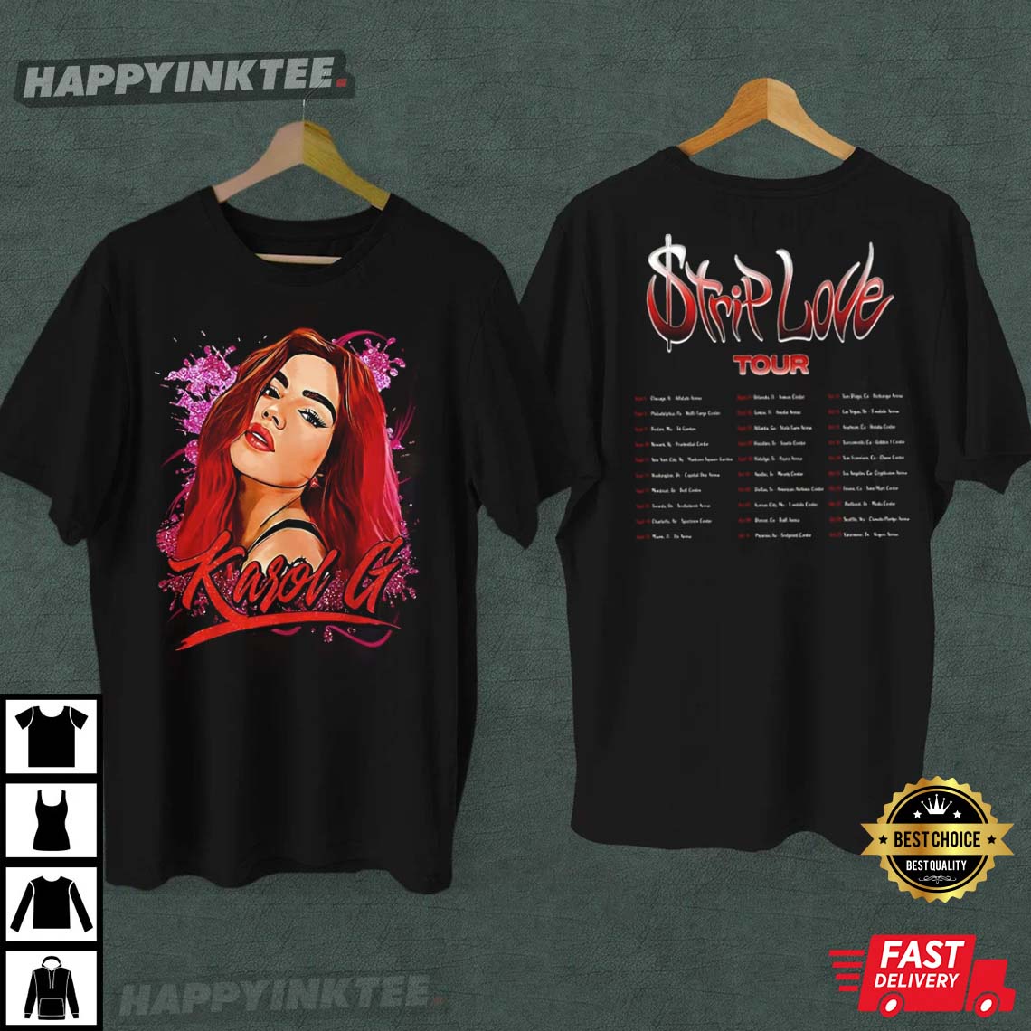 Karol G Strip Love Tour Concert 2022 T-Shirt