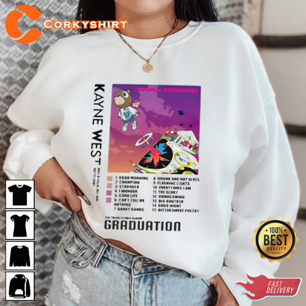 Kayne West Playlist Graphic Tee T-Shirt Design Corkyshirt