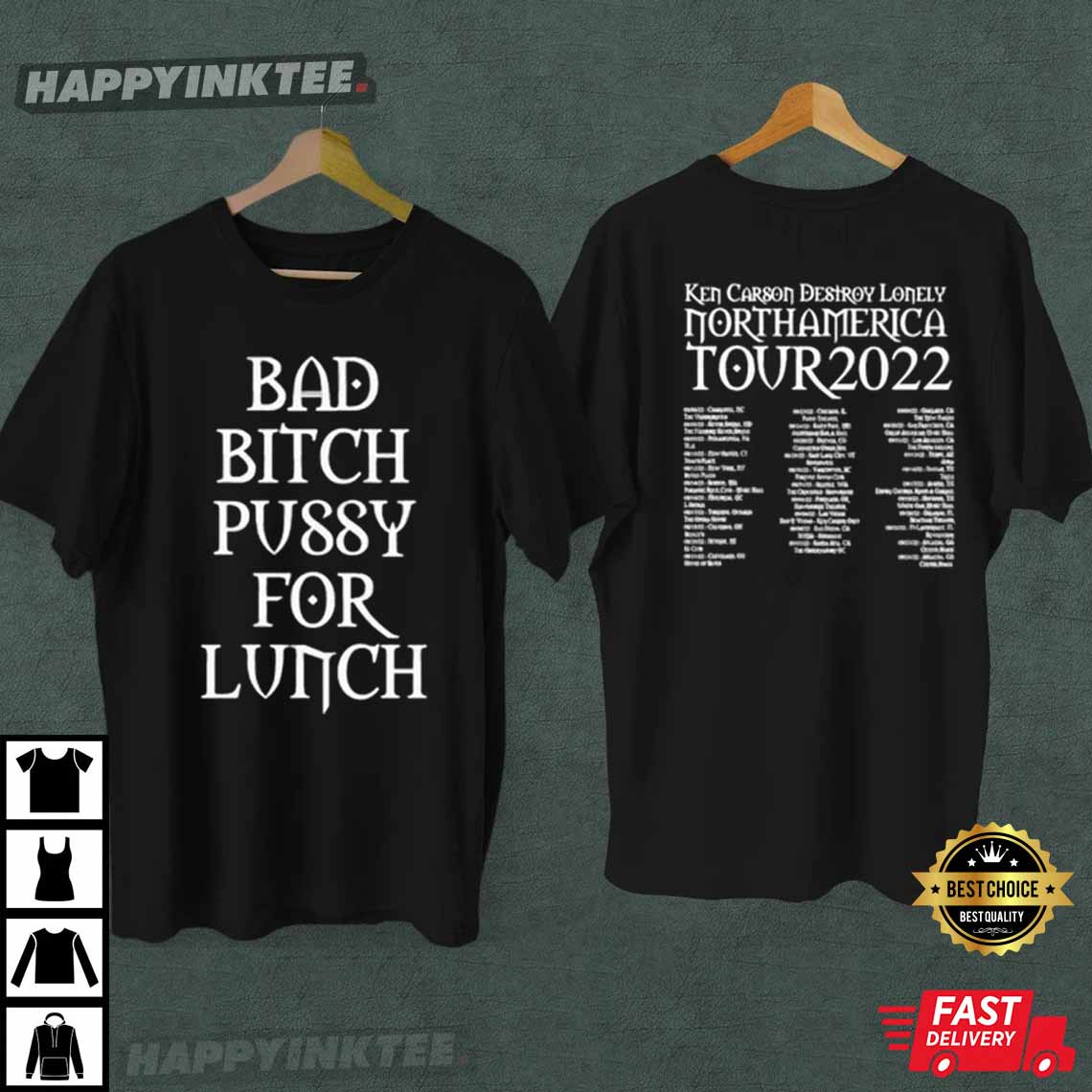 Ken Carson X Destroy Lonely Tour Merch Bad Bitch Pussy T-Shirt