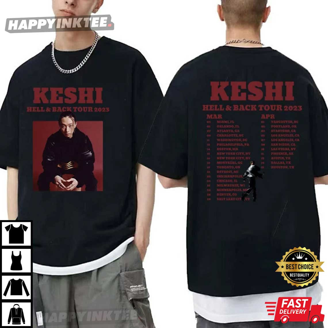 Keshi Hell Heaven World Tour 2023 T-Shirt - Bring Your Ideas, Thoughts And Imaginations Into Reality Today