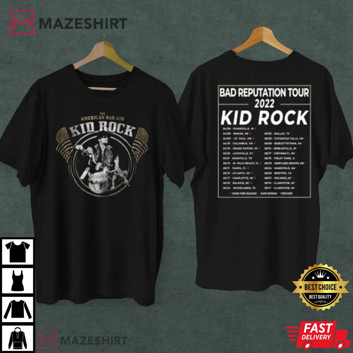 Kid Rock Bad Reputation Tour 2022 Best T-Shirt