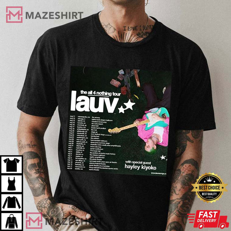 Lauv The All For 4 Nothing Date 2023 New Tour T-Shirt