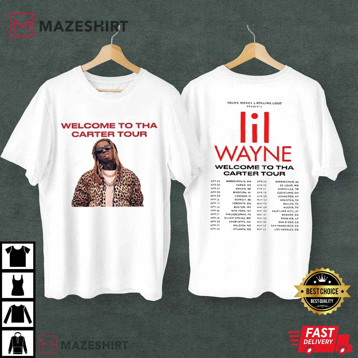 Lil Wayne 2023 Welcome To Tha Carter Tour T-Shirt