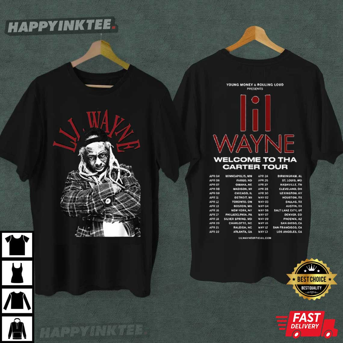 Lil Wayne Rapper 2023 Welcome To Tha Carter Tour T-Shirt - Bring Your Ideas, Thoughts And Imaginations Into Reality Today