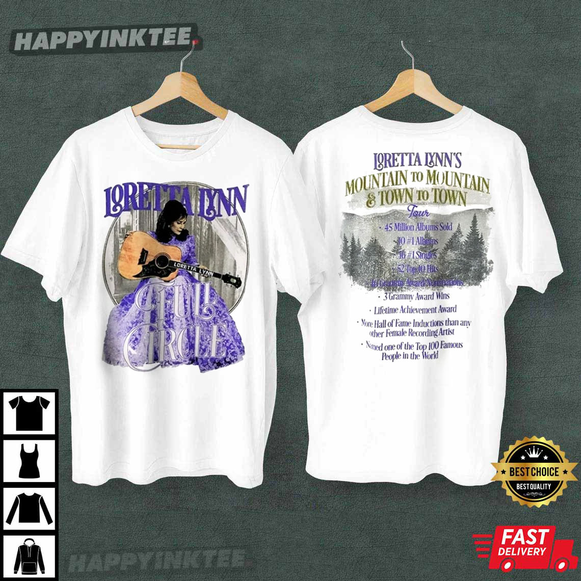 Loretta Lynn Full Circle Tour Thanks For The Memories 1932-2022 T-Shirt