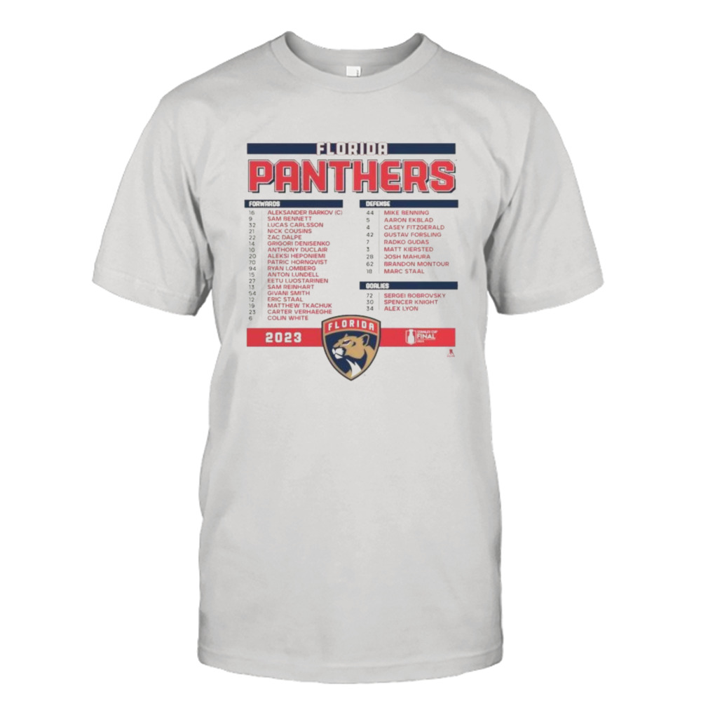 Florida Panthers Stanley Cup Final Roster 2023 Shirt