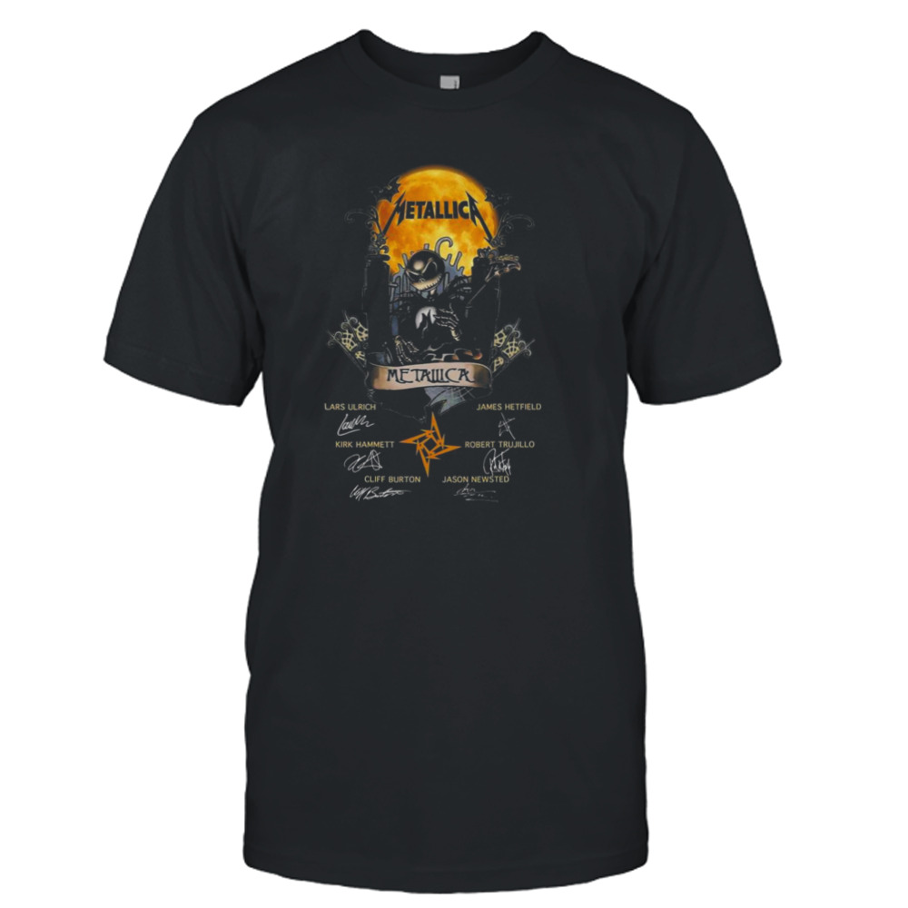 Jack skellington collab metallica signature halloween shirt