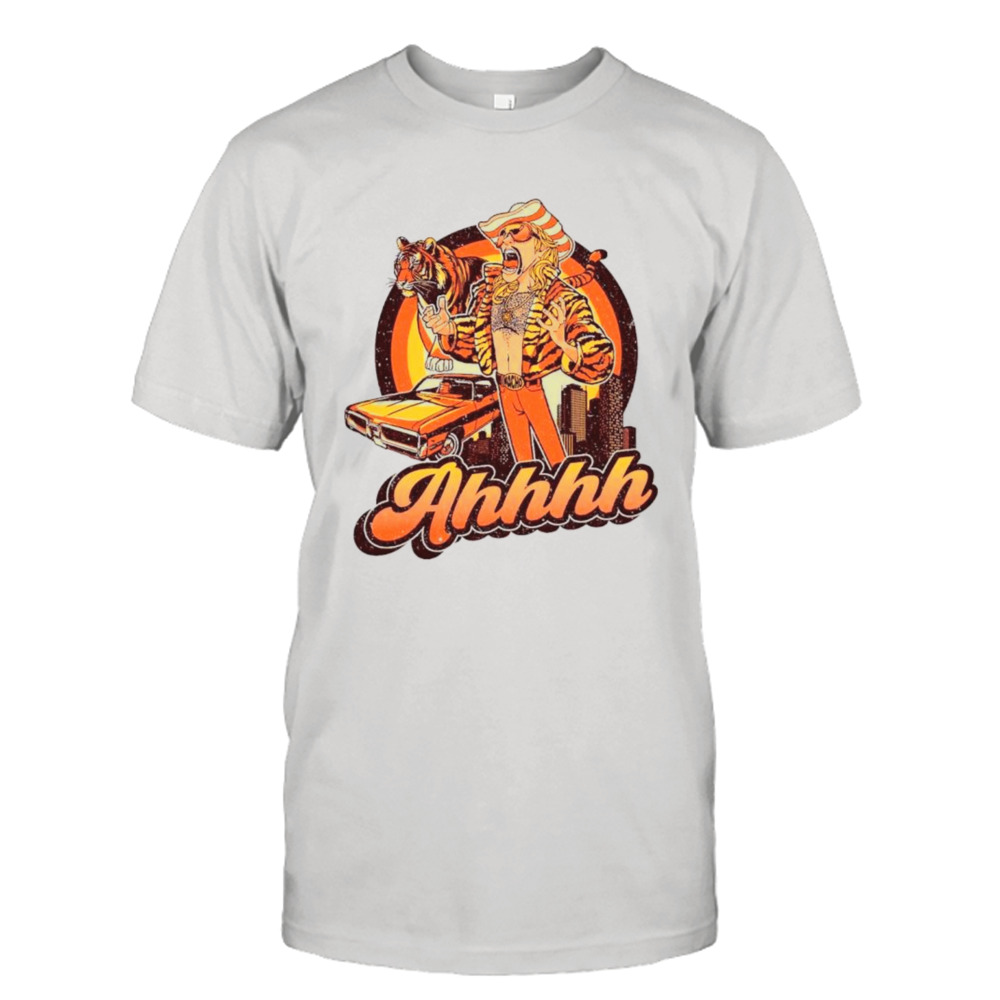 Macho Man tiger and car ahhh skyline vintage shirt