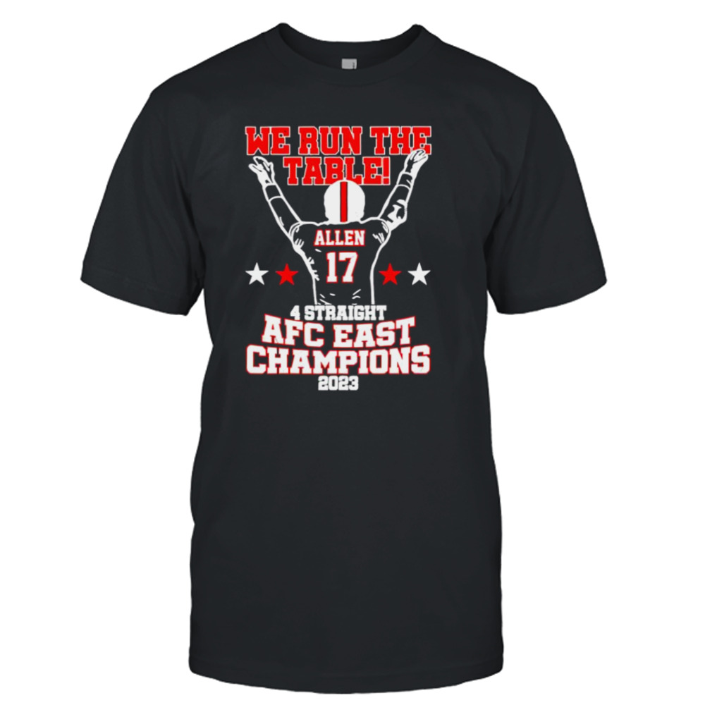 We The Table 4 Straight AFC Champions Allen 17 Victory 2023 shirt