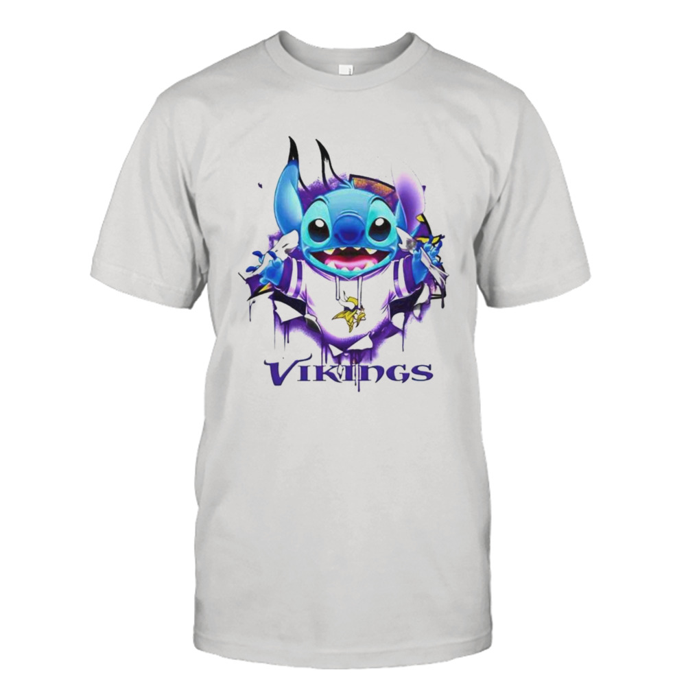 Stitch Inside Minnesota Vikings Logo 2024 T-shirt