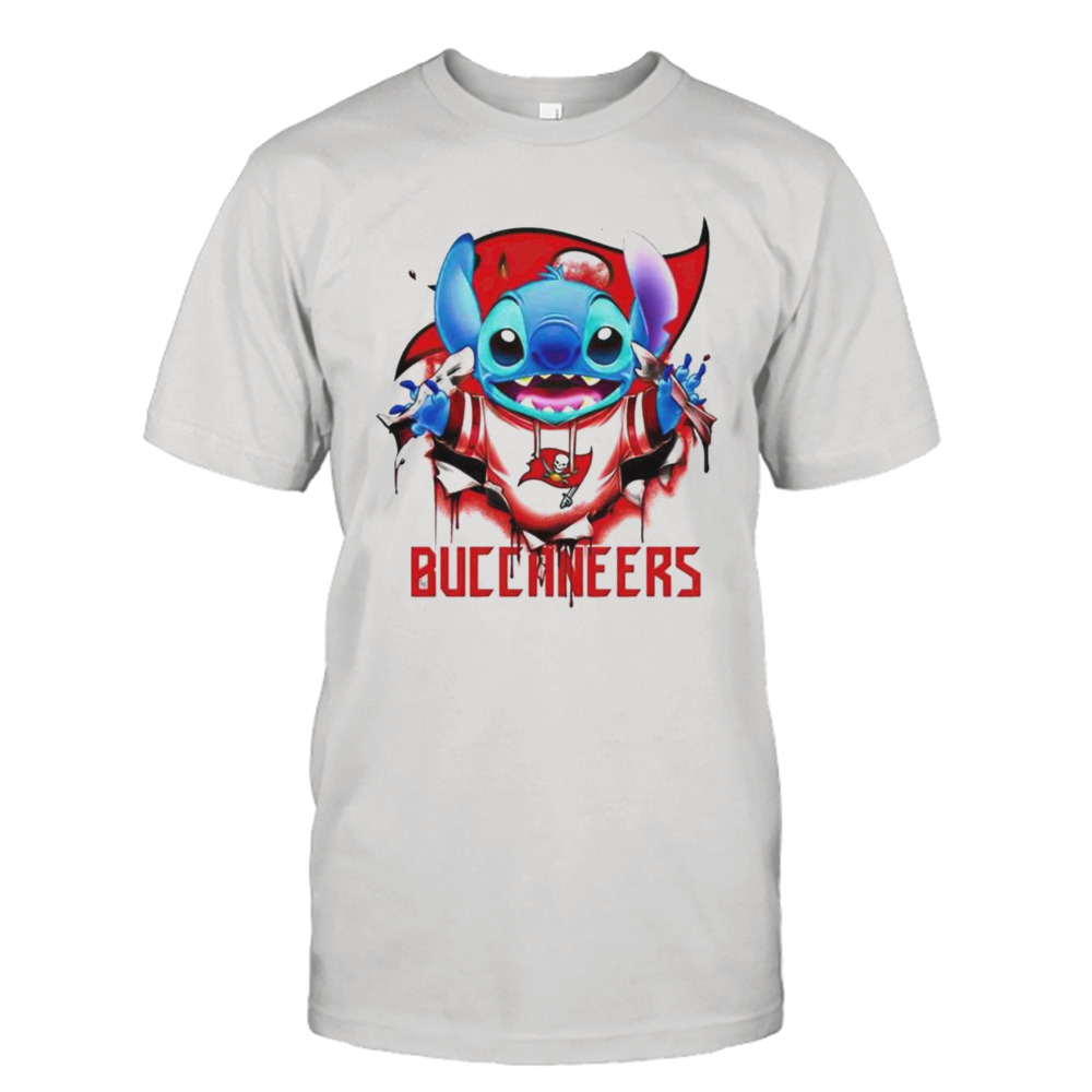 Stitch Inside Tampa Bay Buccaneers Logo 2024 T-shirt