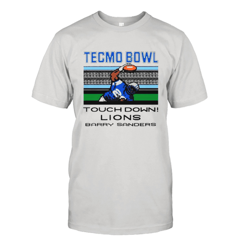 Tecmo Bowl Touch Down Lions Barry Sanders shirt