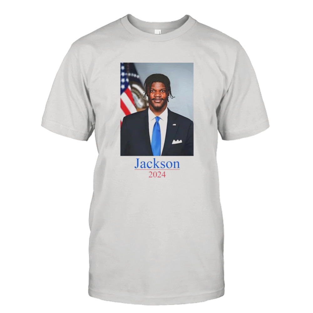 Lamar Jackson 2024 USA flag shirt