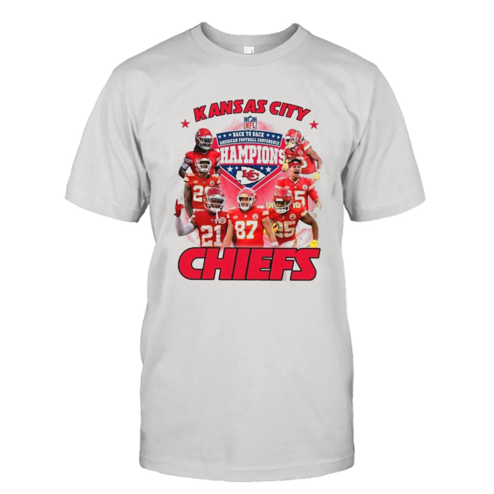Kansas City Chiefs AFC Champions 2024 Back To Back NFL T-Shirt