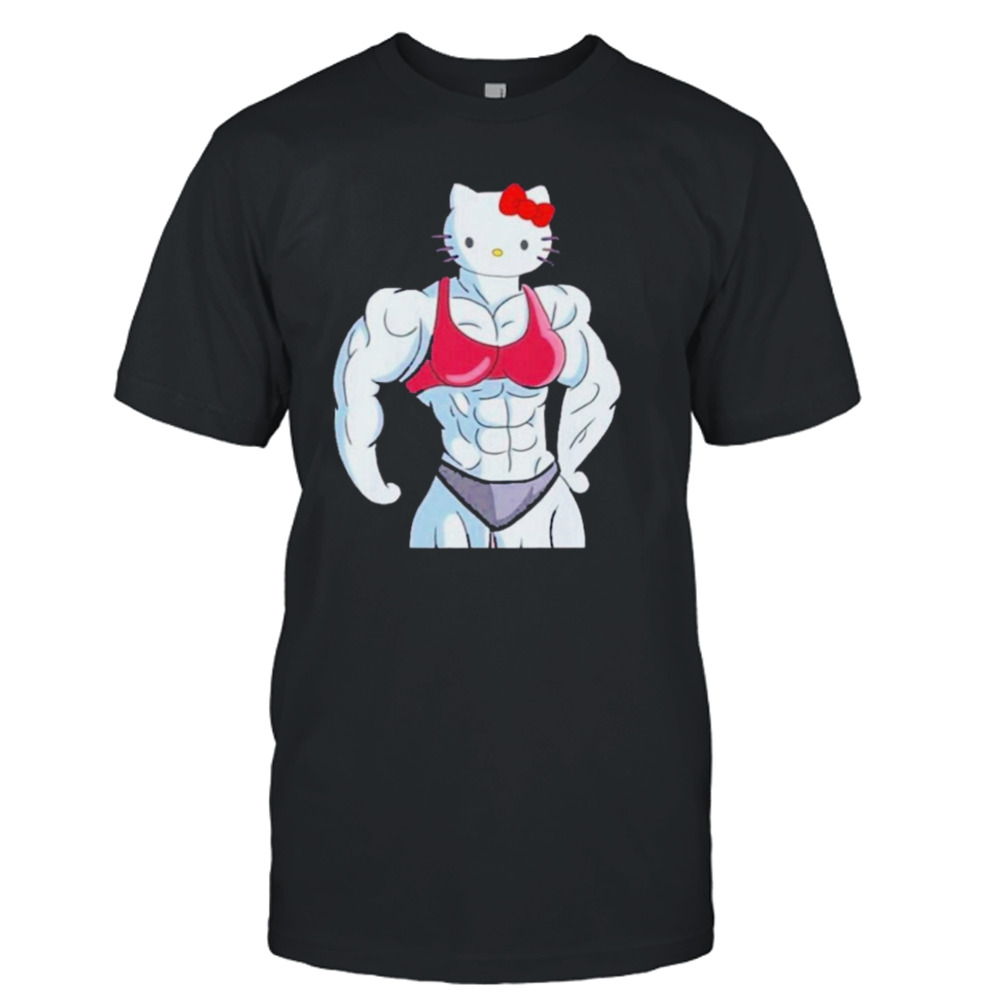 Muscular Kitty Hello Kitty Muscle Gym shirt