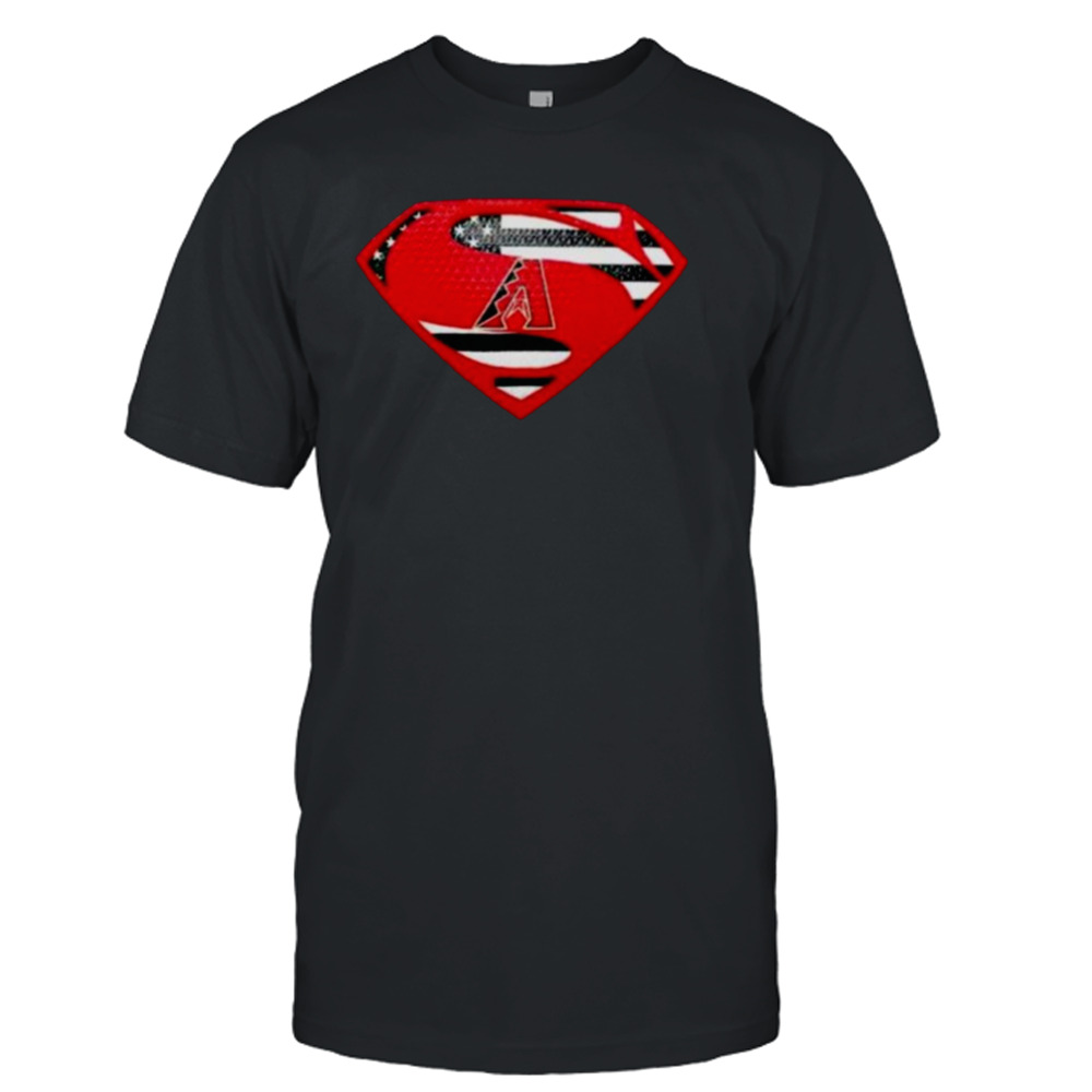 Arizona Diamondbacks Usa Flag Inside Superman T-shirt
