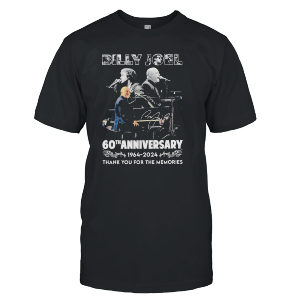 Billy Joel 60th anniversary 1964 2024 thank you for the memories signature shirt