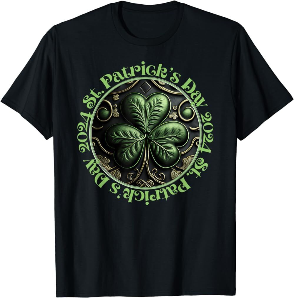 Cool Irish Shamrock Design St. Patrick’s Day 2024 T-shirt