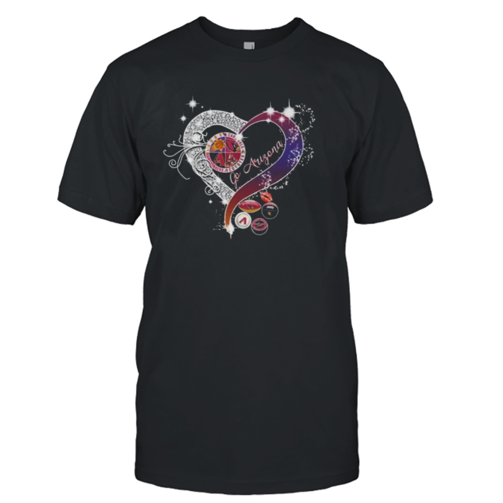 Heart Arizona Sports Team Go Arizona 2024 Shirt