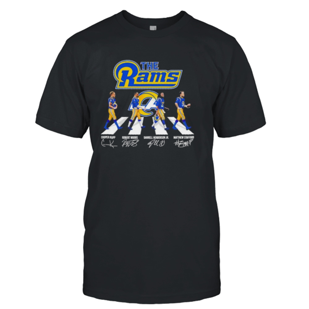 Los Angeles Rams Cooper Kupp Robert Woods Darrell Henderson Jr Matthew Stafford Abbey Road Signatures Shirt