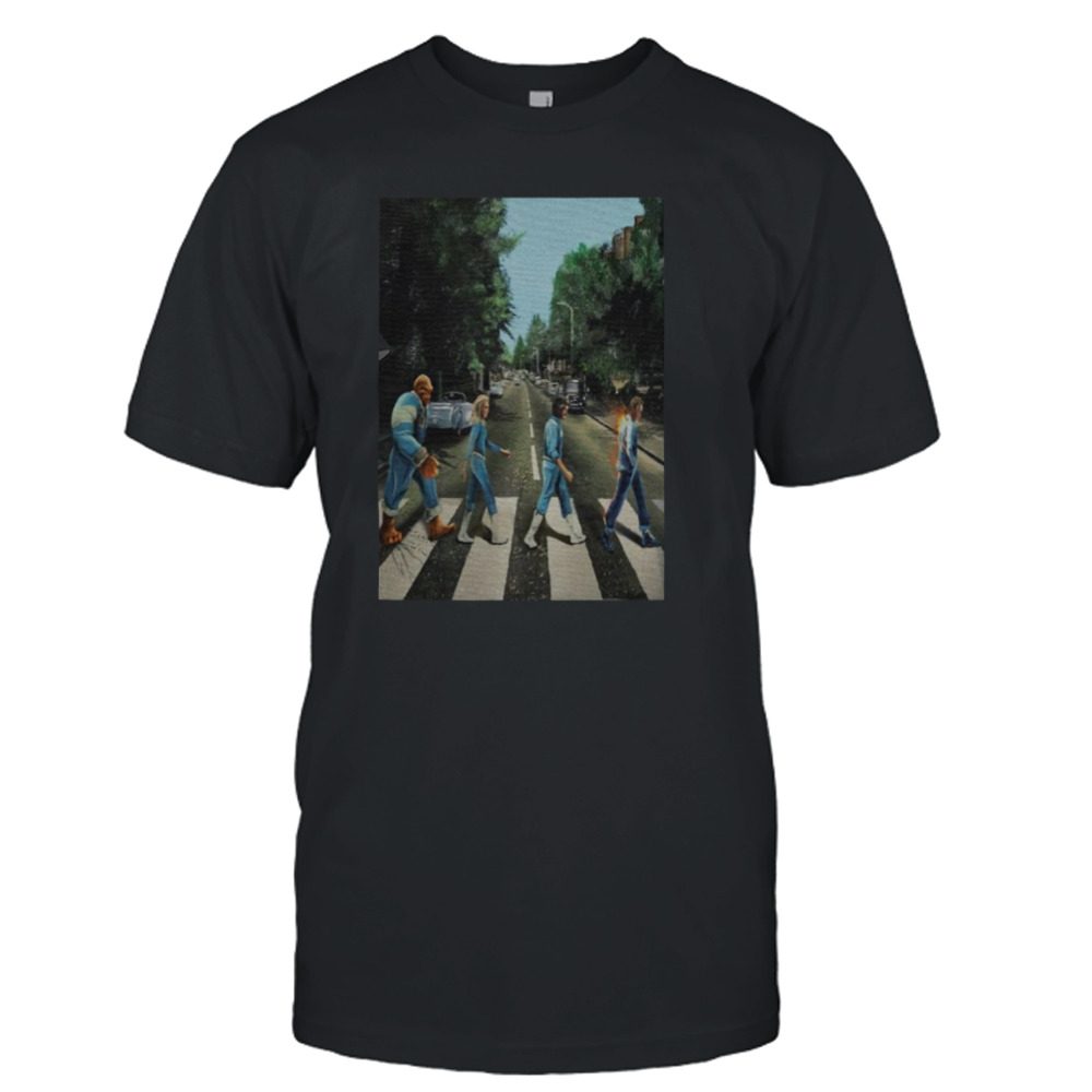 Mcu Fantastic Four Abbey Road Artwork T-shirt