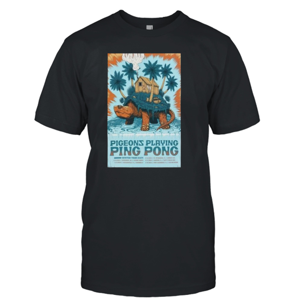 Pigeons Playing Ping Pong Day In Time Winter Tour 2024 Shirt