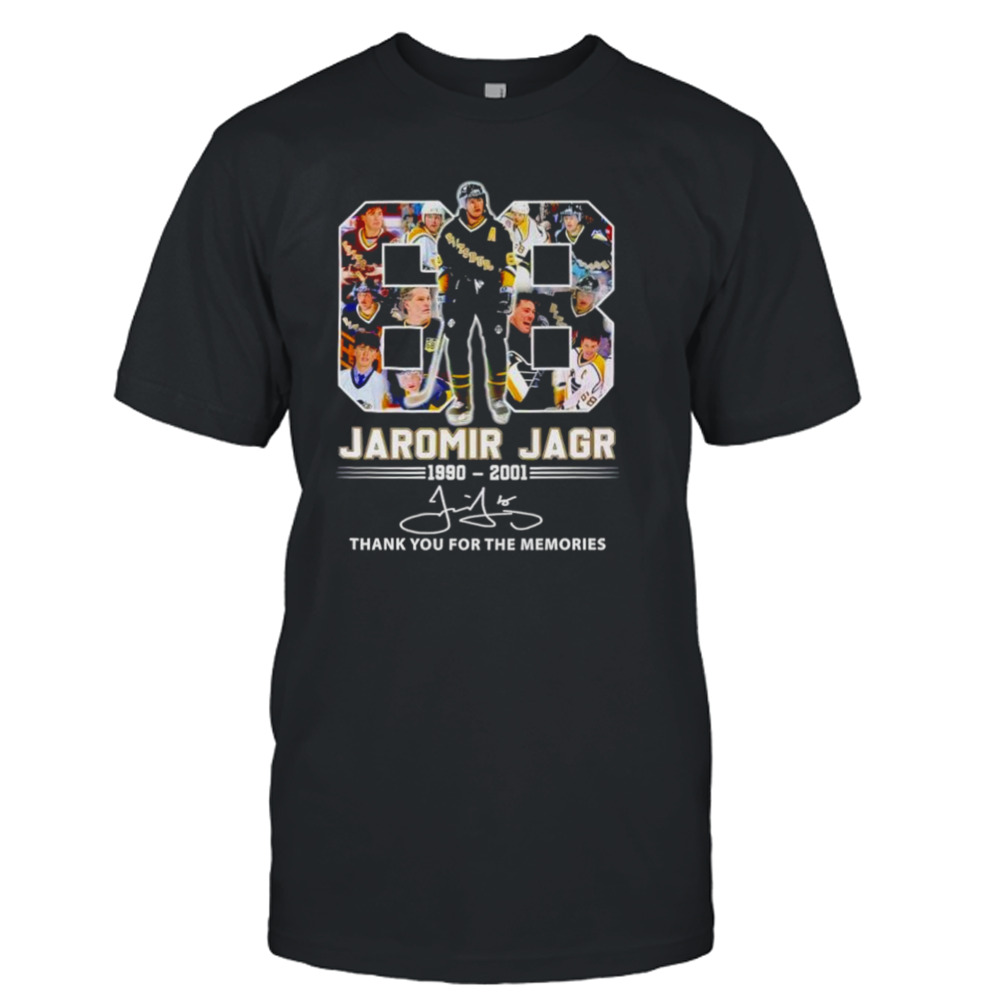 68 Jaromir Jagr 1990 2001 thank you for the memories shirt