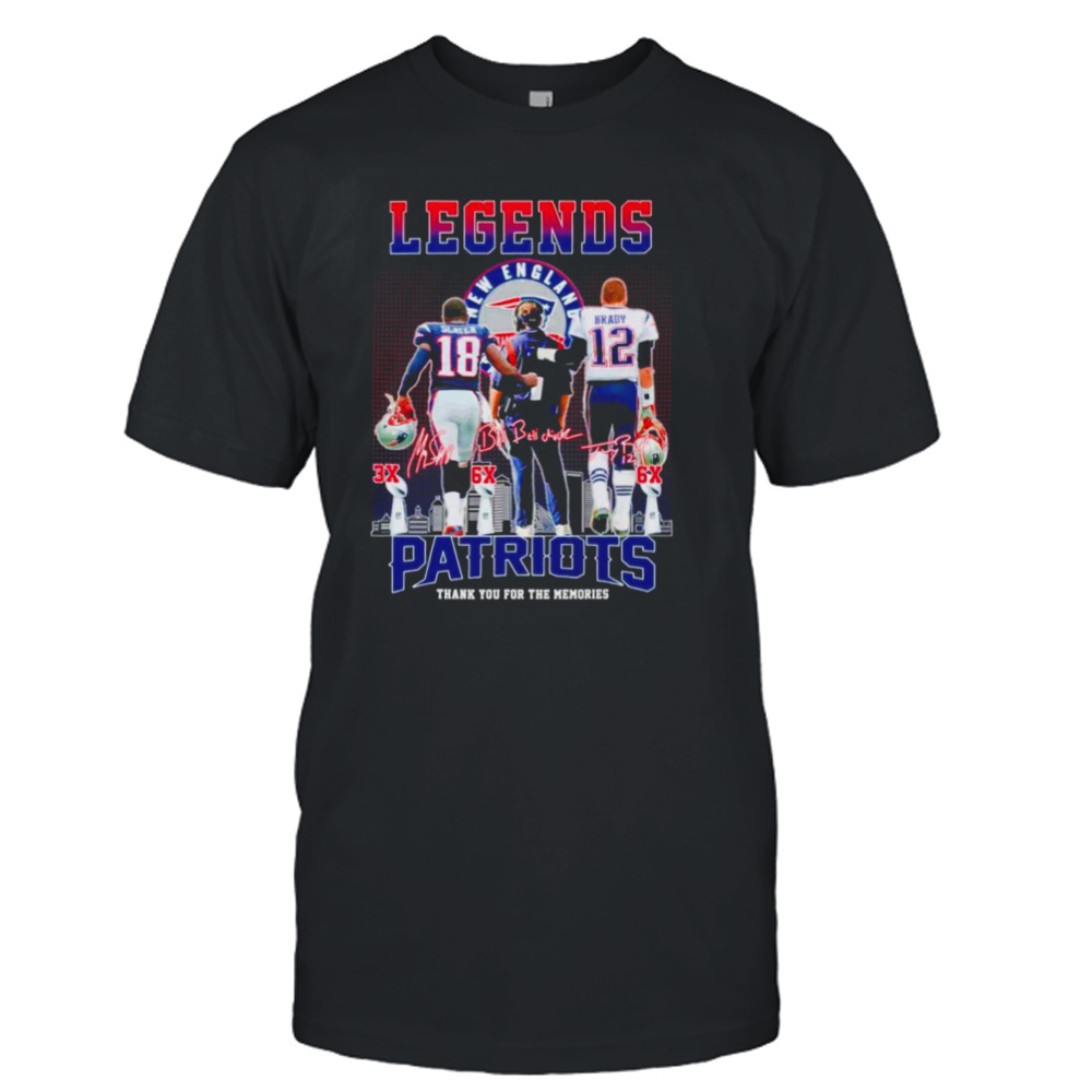 Legends New England Patriots thank you for the memories skyline signatures shirt