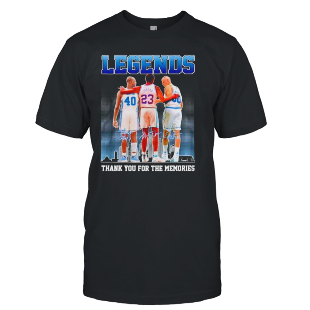 North Carolina Tar Heels legends thank you for the memories skyline signatures shirt