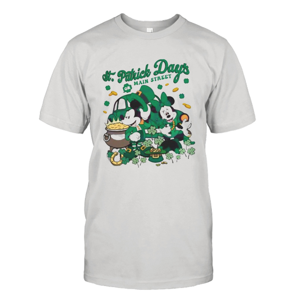 St Patricks Day On Main Street Mickey And Minnie T-shirt