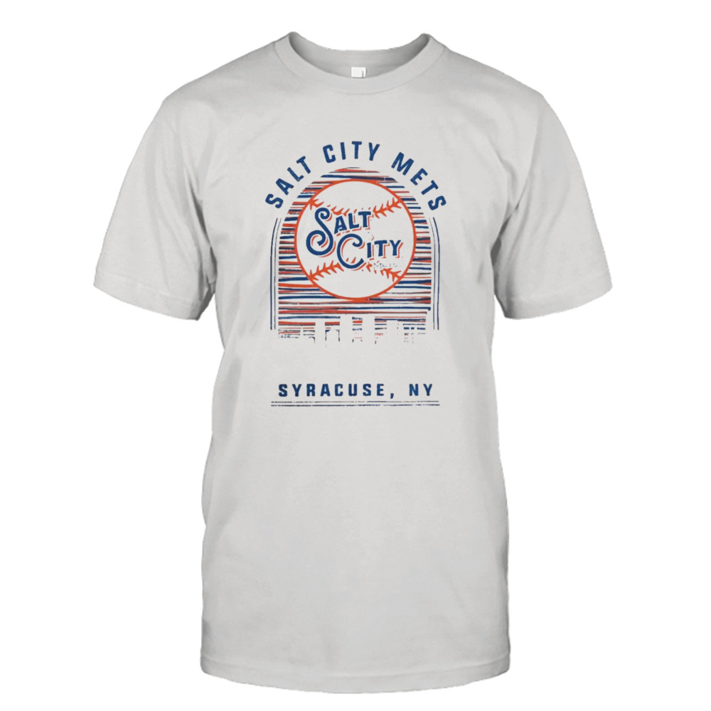 Syracuse Mets Skyline Salt City Mets Logo T-Shirt