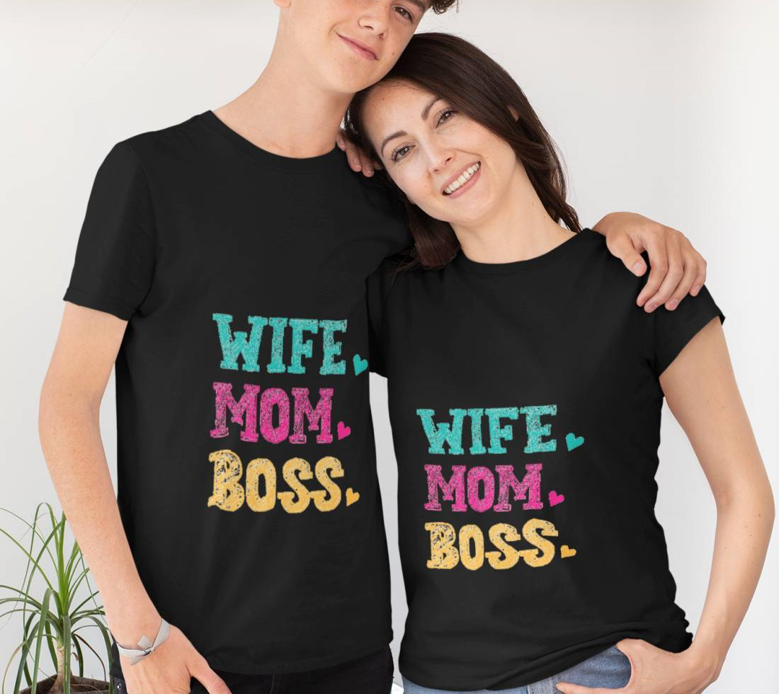 Wife Mom Boss Mothers Day Tee T-Shirt