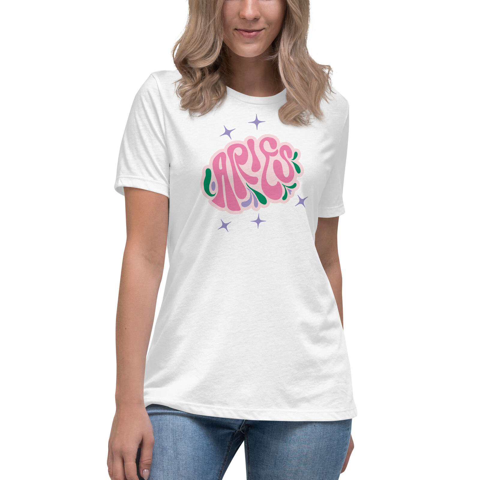 Aries Tee Pink Tshirt Women’s Flower Tee Fun Mother’s Day Birthday Gift