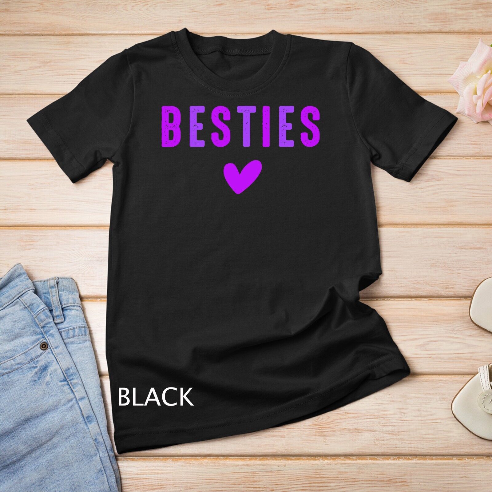 Besties Cute Matching Mother Daughter Valentine’s Day Unisex T-shirt