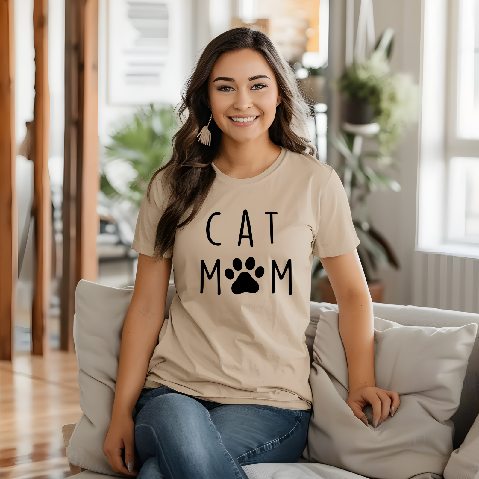 Cat Mom T-shirt Mother’s Day T Shirt Unisex Tee Graphic Tees