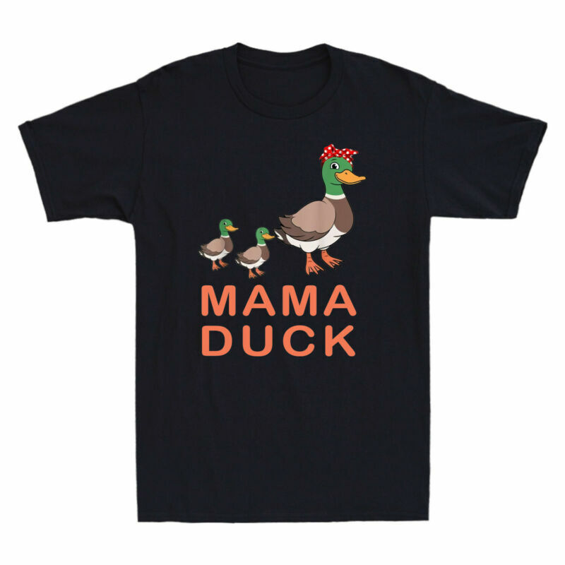 Cotton Duck Men’s Pattern Sleeve Tee Day Mama T-shirt Mother’s Duck Gift Short