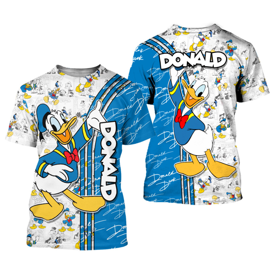 Donald Duck Comic Pattern Mother’s Day Father’s Day Birthday Tshirt 3d Printed
