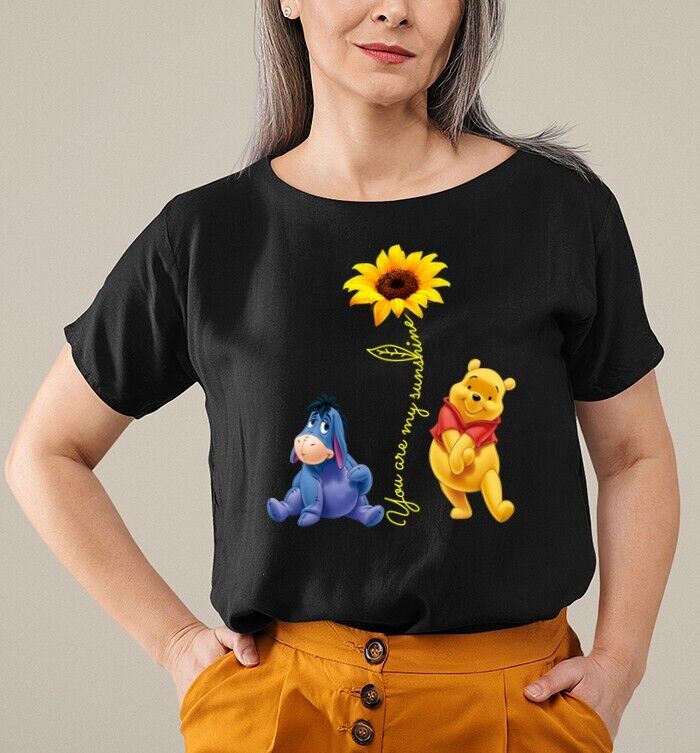 Eeyore Pooh And Sunflower You Are My Sunshine Mother’s Day Tshirt Women