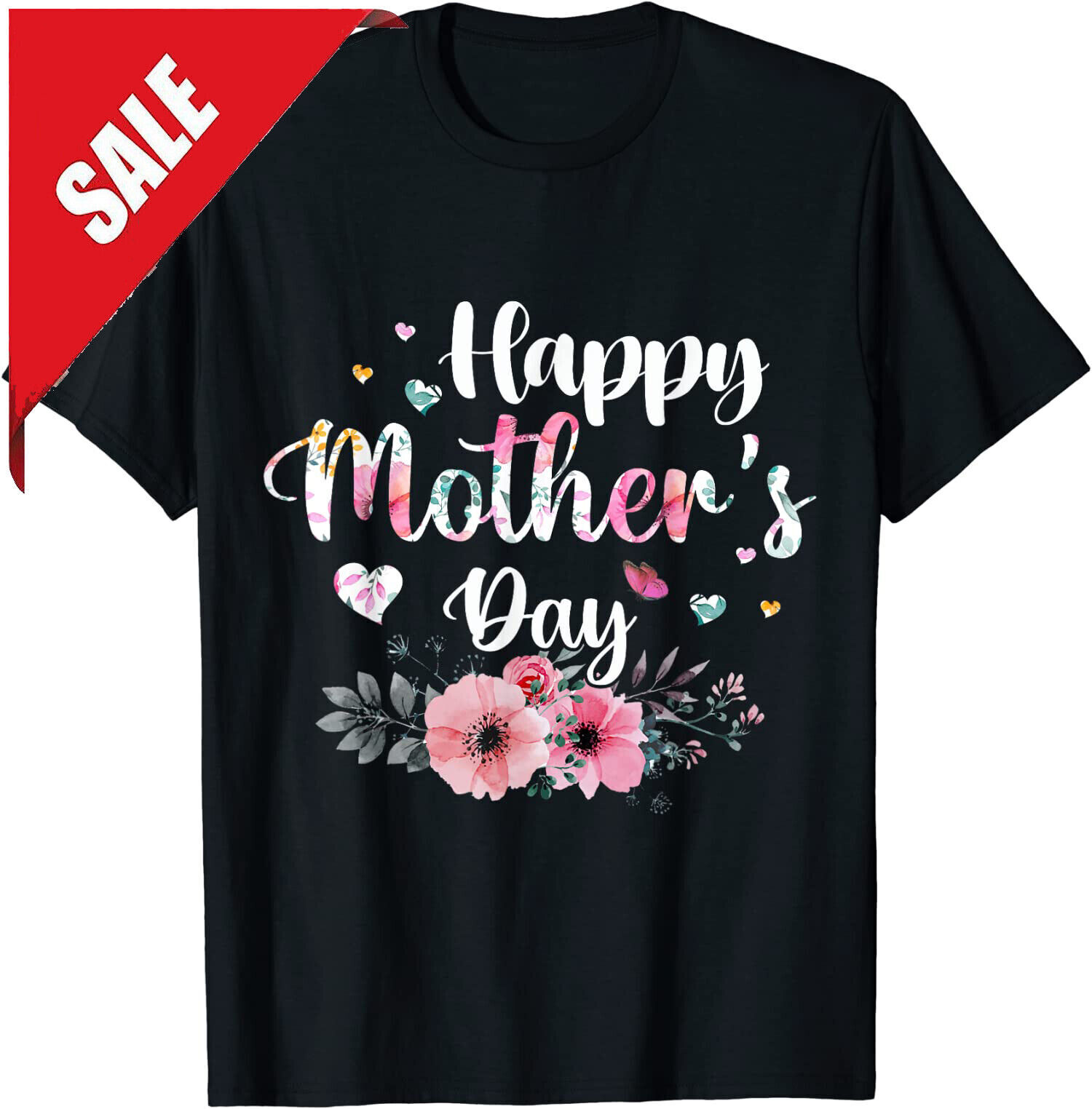 Happy Mother’s Day 2024 Cute Floral For Women Mom Unisex T-shirt