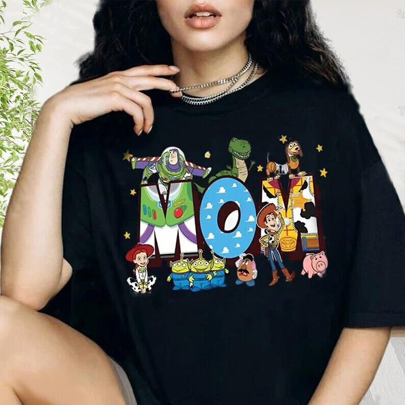 Toy Story Mom Toy Story Group Characters Happy Mother’s Day Tshirt Women