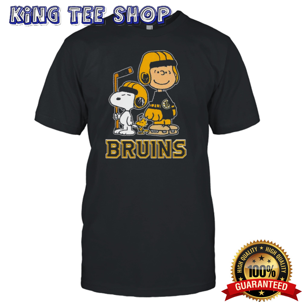 Peanuts Characters Boston Bruins Hockey Shirt