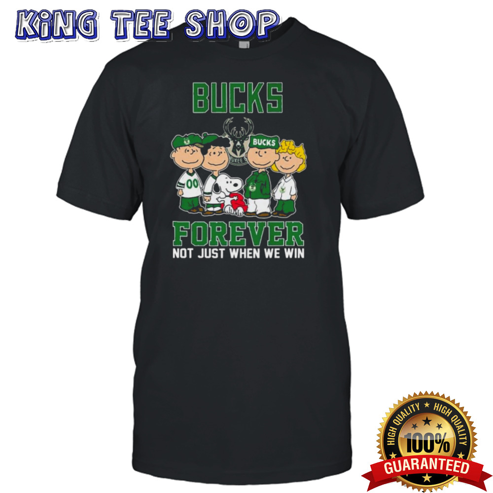 Peanuts Characters Milwaukee Bucks 2024 Forever Not Just When We Win Shirt