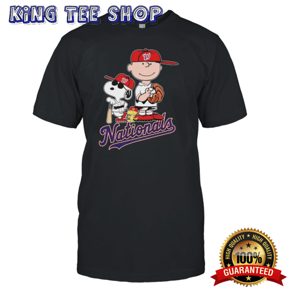 Peanuts Characters Washington Nationals Baseball Shirt