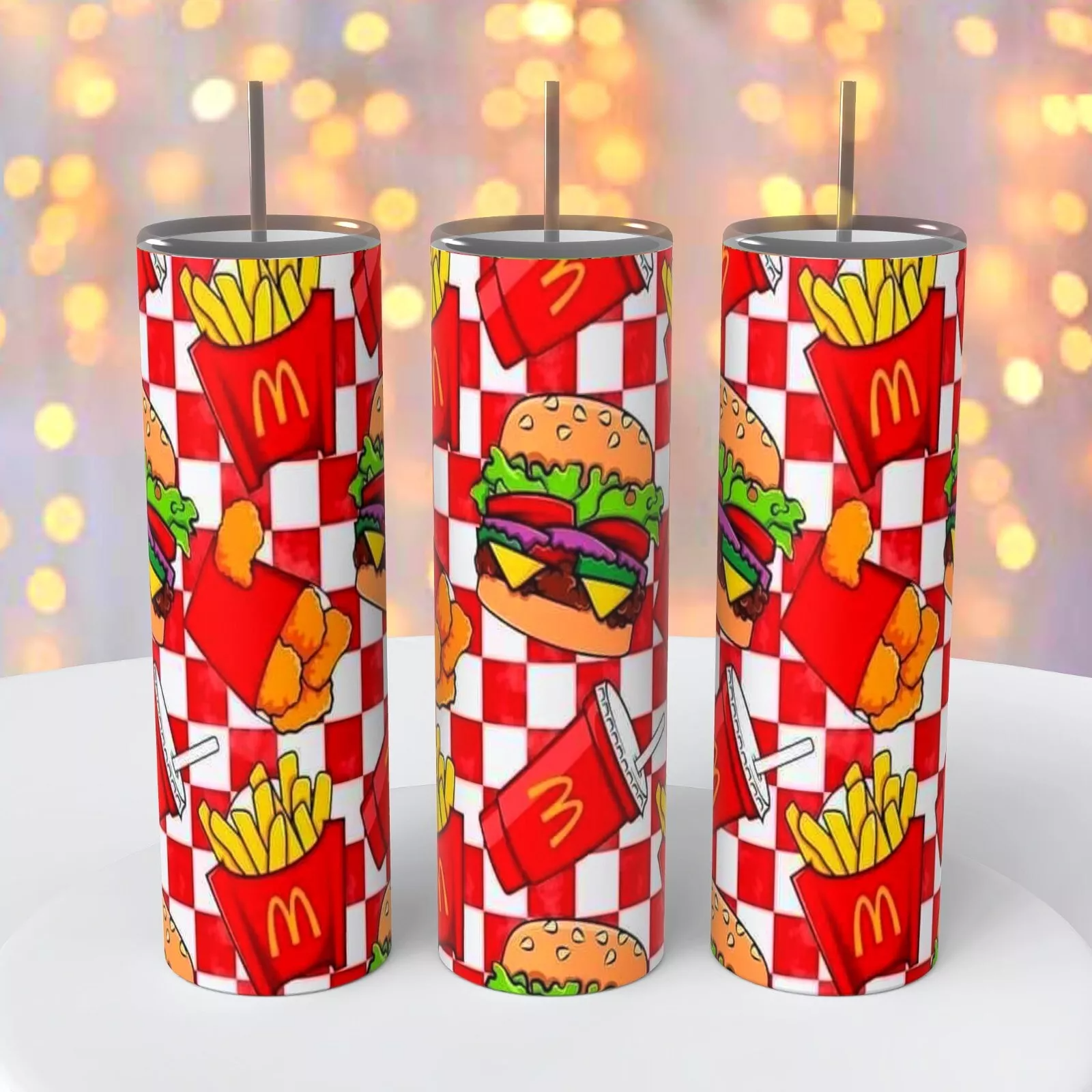 Fast Food Fries Burgers Happy Meal A 20 Ounce Tumbler Insulated Coffee Cup