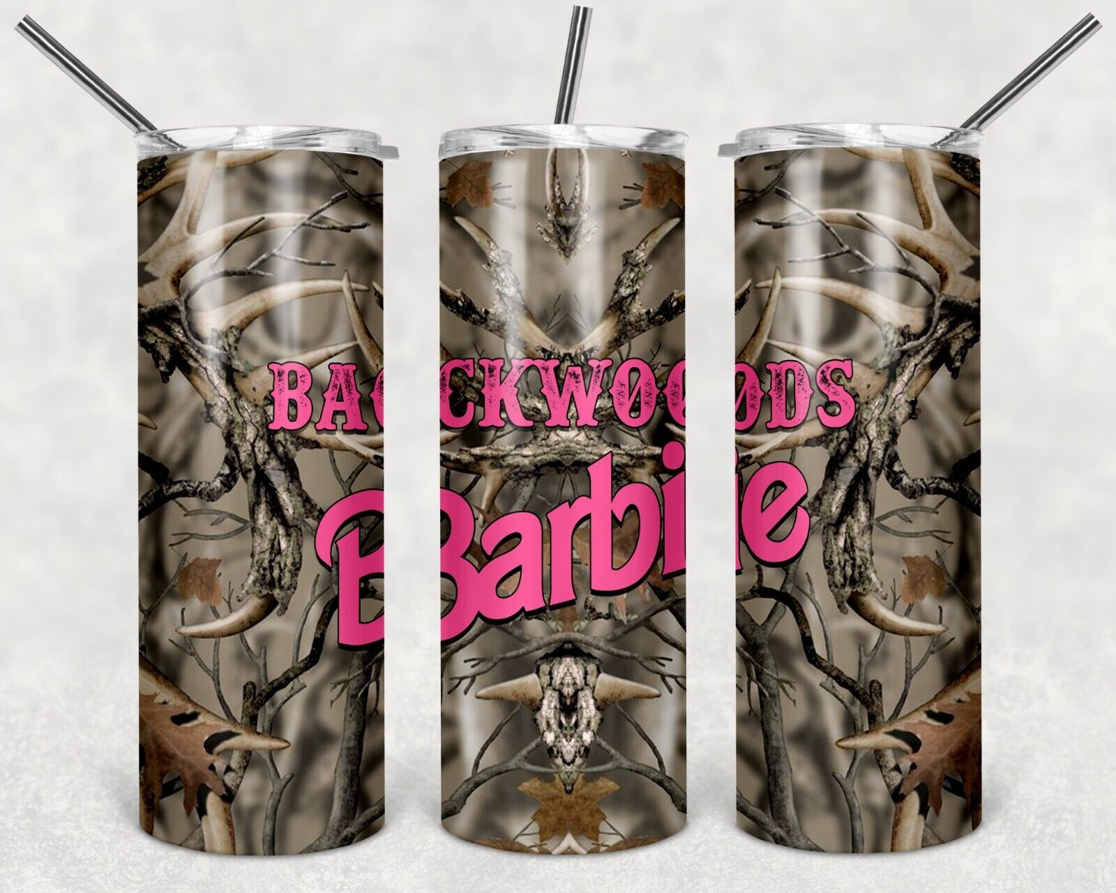 Tumbler 20oz With Lid – Backwoods Barbie Camo