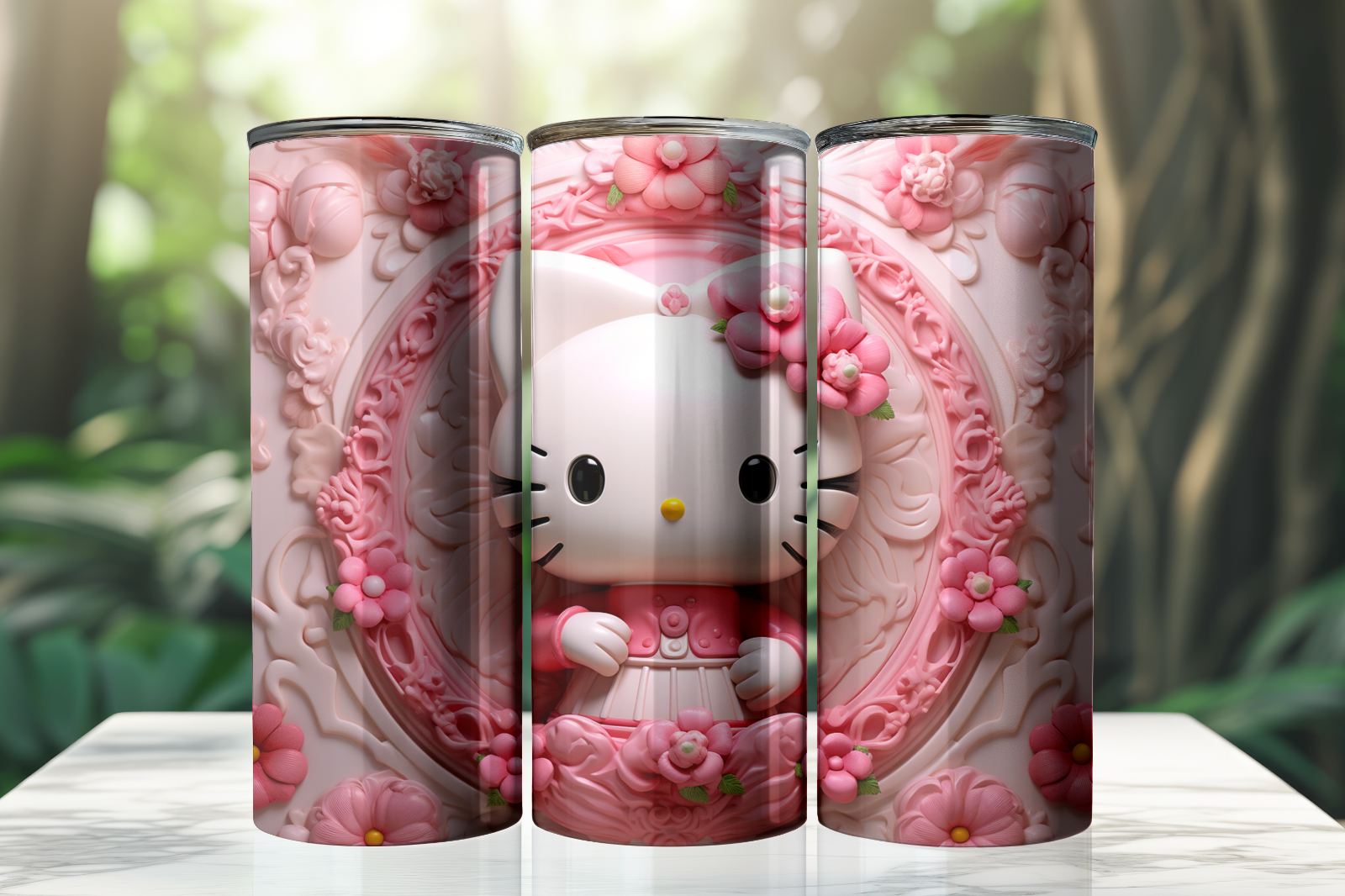 Tumbler Skinny 20oz – Hello Kitty – Pink – Cute !!