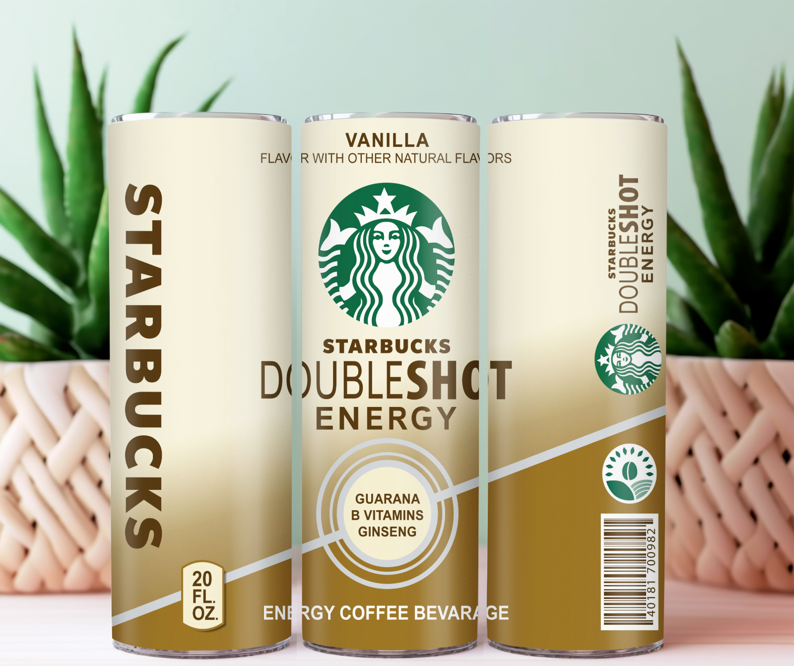 Tumbler Skinny 20oz – Starbucks Vanilla Double Shot Travel Cup